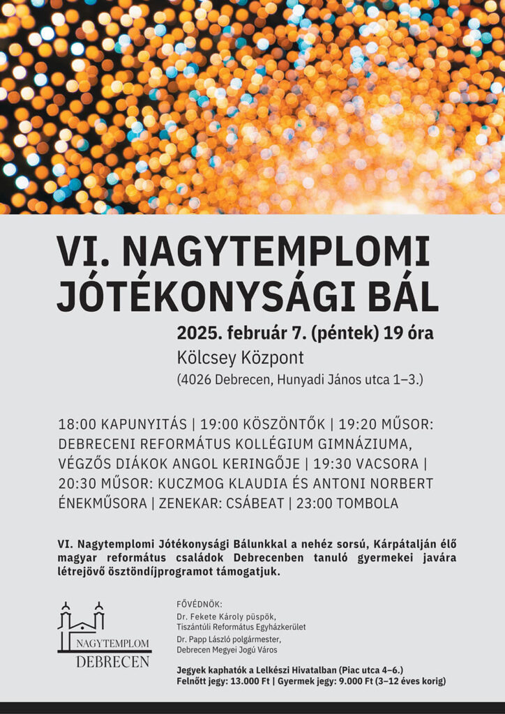 VI. Nagytemplomi Jótékonysági Bál plakát 2025